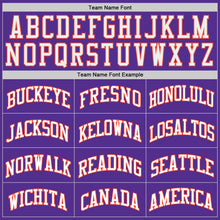 Загрузить изображение в средство просмотра галереи, Custom Purple White-Orange Authentic Throwback Basketball Jersey
