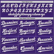 Загрузить изображение в средство просмотра галереи, Custom Purple White-Gold Authentic Baseball Jersey
