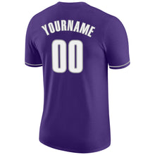 Load image into Gallery viewer, Custom Purple White-Gray Performance T-Shirt

