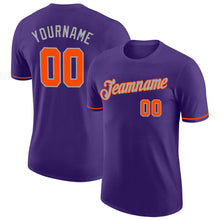 Laden Sie das Bild in den Galerie-Viewer, Custom Purple Orange-Gray Performance T-Shirt
