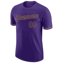 Laden Sie das Bild in den Galerie-Viewer, Custom Purple Purple-Old Gold Performance T-Shirt
