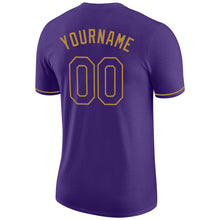 Laden Sie das Bild in den Galerie-Viewer, Custom Purple Purple-Old Gold Performance T-Shirt
