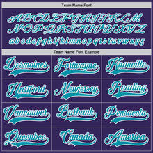 Загрузить изображение в средство просмотра галереи, Custom Purple Teal-White Hockey Jersey
