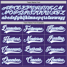 Load image into Gallery viewer, Custom Purple White-Light Blue Authentic Baseball Jersey
