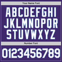 Load image into Gallery viewer, Custom Purple White-Light Blue Authentic Baseball Jersey
