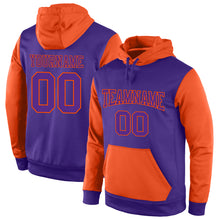 Laden Sie das Bild in den Galerie-Viewer, Custom Stitched Purple Purple-Orange Sports Pullover Sweatshirt Hoodie
