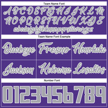 Загрузить изображение в средство просмотра галереи, Custom Purple Gray-White Authentic Throwback Basketball Shorts
