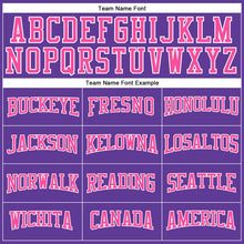 Load image into Gallery viewer, Custom Purple Pink-White Authentic Throwback Basketball Jersey
