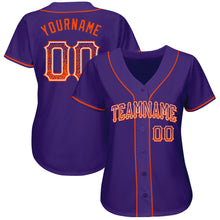 Laden Sie das Bild in den Galerie-Viewer, Custom Purple Orange-White Authentic Drift Fashion Baseball Jersey
