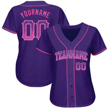 Laden Sie das Bild in den Galerie-Viewer, Custom Purple Pink-Light Blue Authentic Drift Fashion Baseball Jersey
