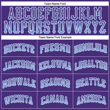 Load image into Gallery viewer, Custom Purple Light Blue-White Authentic Drift Fashion Baseball Jersey
