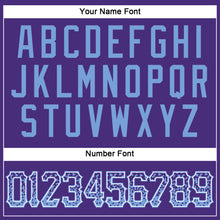 Load image into Gallery viewer, Custom Purple Light Blue-White Authentic Drift Fashion Baseball Jersey
