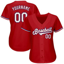 Charger l&#39;image dans la galerie, Custom Red White-Royal Authentic Baseball Jersey
