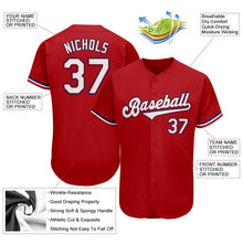 Charger l&#39;image dans la galerie, Custom Red White-Royal Authentic Baseball Jersey
