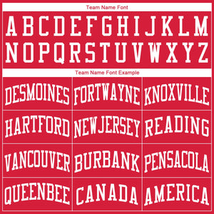 Custom Red White Round Neck Suit Basketball Jersey