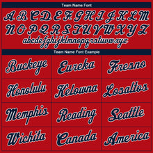 Load image into Gallery viewer, Custom Red Navy-White Authentic Baseball Jersey
