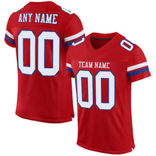 Load image into Gallery viewer, Custom Red White-Royal Mesh Authentic Football Jersey
