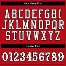 Load image into Gallery viewer, Custom Red White-Black Authentic Baseball Jersey

