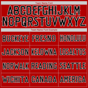 Custom Red Black-White Authentic American Flag Fashion Baseball Jersey