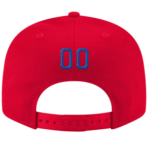 Custom Red Royal-White Stitched Adjustable Snapback Hat