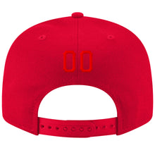 Laden Sie das Bild in den Galerie-Viewer, Custom Red Red-Black Stitched Adjustable Snapback Hat

