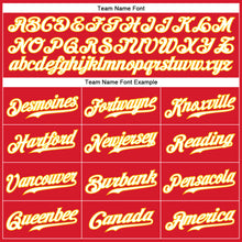 Load image into Gallery viewer, Custom Red White-Gold Authentic Baseball Jersey
