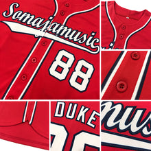 Load image into Gallery viewer, Custom Red White-Gold Authentic Baseball Jersey
