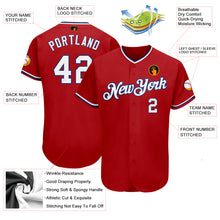 Загрузить изображение в средство просмотра галереи, Custom Red White-Royal Authentic Baseball Jersey
