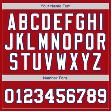 Загрузить изображение в средство просмотра галереи, Custom Red White-Royal Authentic Baseball Jersey
