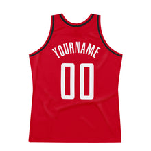 Charger l&#39;image dans la galerie, Custom Red White-Black Authentic Throwback Basketball Jersey
