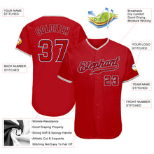 Laden Sie das Bild in den Galerie-Viewer, Custom Red Red-Navy Authentic Baseball Jersey
