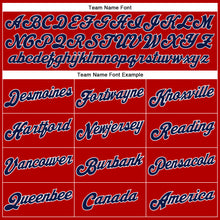 Load image into Gallery viewer, Custom Red Navy-White Authentic Baseball Jersey
