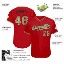 Charger l&#39;image dans la galerie, Custom Red Camo-Black Authentic Baseball Jersey
