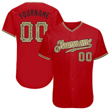 Charger l&#39;image dans la galerie, Custom Red Camo-Black Authentic Baseball Jersey
