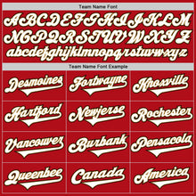 Load image into Gallery viewer, Custom Red White-Old Gold Authentic Baseball Jersey
