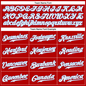 Custom Red White-Light Blue Authentic Baseball Jersey