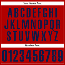 Load image into Gallery viewer, Custom Red Navy Authentic Baseball Jersey
