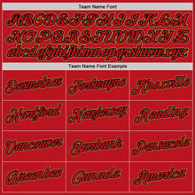 Load image into Gallery viewer, Custom Red Red-Black Authentic Baseball Jersey
