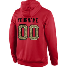 Charger l&#39;image dans la galerie, Custom Stitched Red Camo-Cream Sports Pullover Sweatshirt Hoodie
