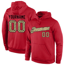Load image into Gallery viewer, Custom Stitched Red Camo-Cream Sports Pullover Sweatshirt Hoodie
