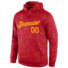 Laden Sie das Bild in den Galerie-Viewer, Custom Stitched Red Gold Christmas 3D Sports Pullover Sweatshirt Hoodie
