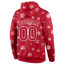 Laden Sie das Bild in den Galerie-Viewer, Custom Stitched Red Red-White Christmas 3D Sports Pullover Sweatshirt Hoodie
