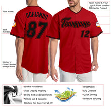 Laden Sie das Bild in den Galerie-Viewer, Custom Red Black-Red Authentic Baseball Jersey
