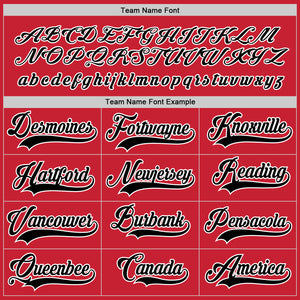 Custom Red Black-White Hockey Jersey
