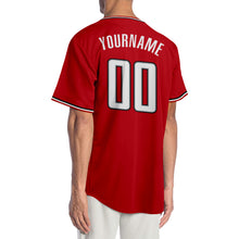 Laden Sie das Bild in den Galerie-Viewer, Custom Red White-Black Authentic Baseball Jersey
