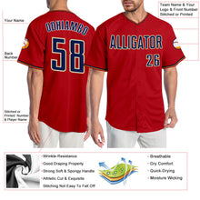 Laden Sie das Bild in den Galerie-Viewer, Custom Red Navy-Old Gold Authentic Baseball Jersey
