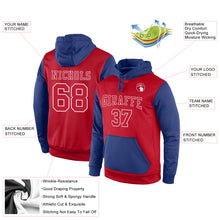 Load image into Gallery viewer, Custom Stitched Red Red-Royal Sports Pullover Sweatshirt Hoodie
