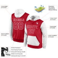 Laden Sie das Bild in den Galerie-Viewer, Custom Stitched Red Red-White Sports Pullover Sweatshirt Hoodie
