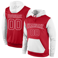 Load image into Gallery viewer, Custom Stitched Red Red-White Sports Pullover Sweatshirt Hoodie
