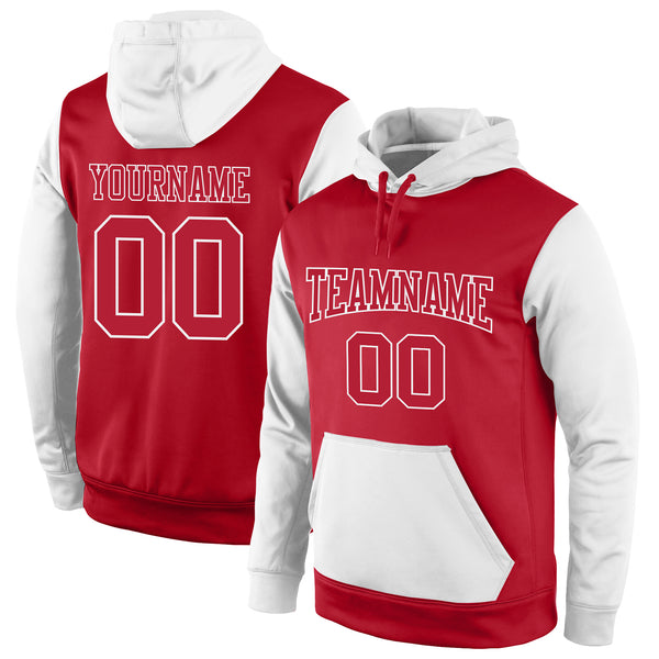 White Hoodie with Red 'S' Lettering
